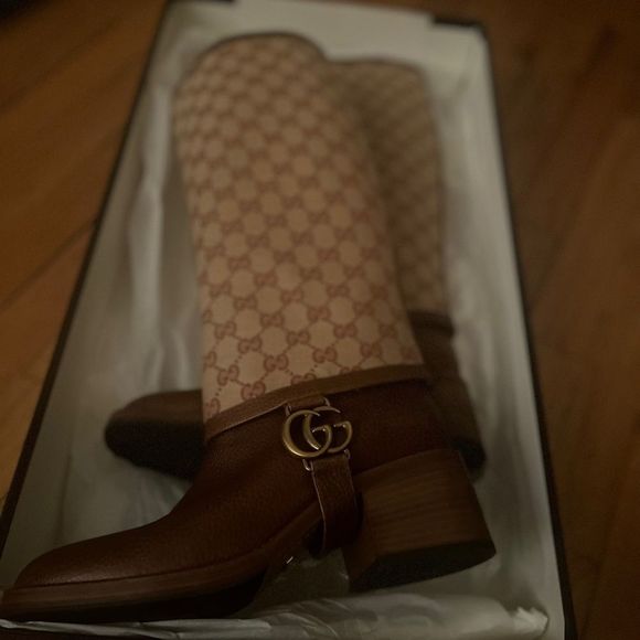 Gucci Lola gg removable gaiter bee boots - Picture 2 of 4